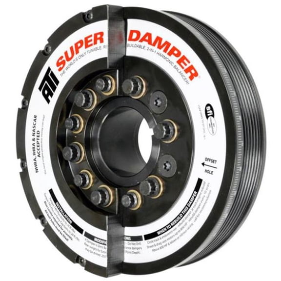 7.425 in. LML & LGH 6 Groove Steel Damper with 3 Ring for 2011 Plus Duramax Diesel