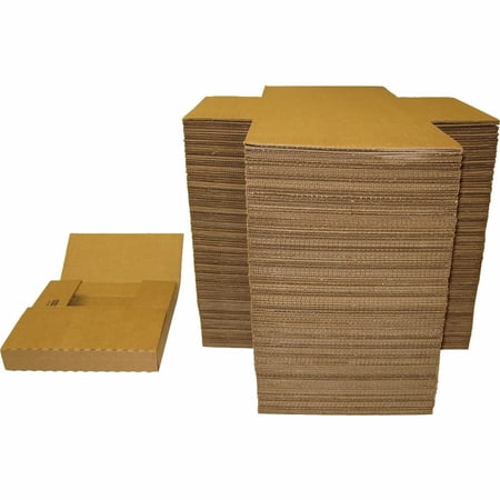 7" 45RPM Vinyl Record Shipping Mailers - Adjustable Multi-Depth Kraft Brown - Holds 1 to 12 7" Vinyl Records #07BC01VD (Qty: 100)