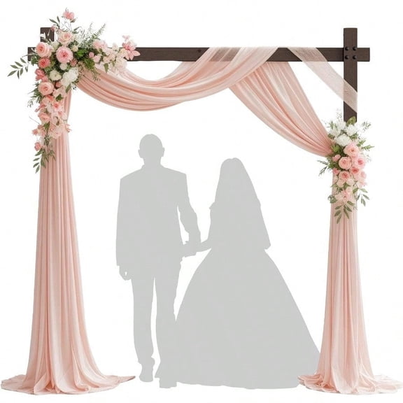 7.48 FT Square Wood Wedding Arches Wooden Arch for Ceremony Wooden Arbor for Wedding Backdrop Stand for Indoor Outdoor Wedding Party Garden Beach Forest Rustic Boho Decor