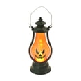 thumbnail image 1 of 7.48 Inch Halloween Pumpkin Lantern with Flickering LED, Portable Jack-O-Lantern for Halloween, Vintage Halloween Lamp Handheld Lantern Oil Lamp for Halloween Decorations Indoor & Outdoor, Orange, 1 of 5