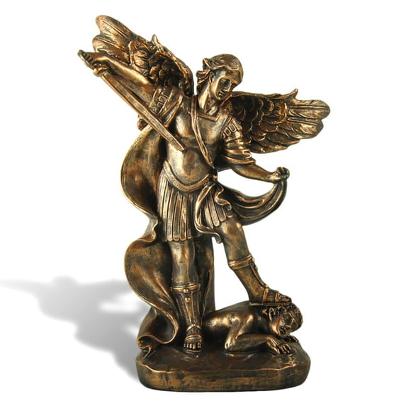 DurableDelights 7.48 Inch Saint Michael Archangel Statue – Guardian Angel Home Decor, Catholic Religious Collectible