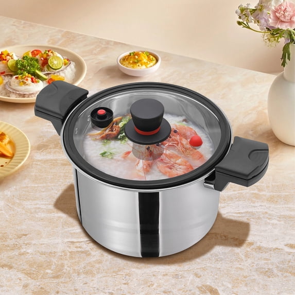 7.4Qt Pressure Cooker with KPA Micro Pressure Technology – Fast Cooking, Large Capacity, Safe & Durable for Family Meals, Compatible with Gas, Induction & Electric Stoves