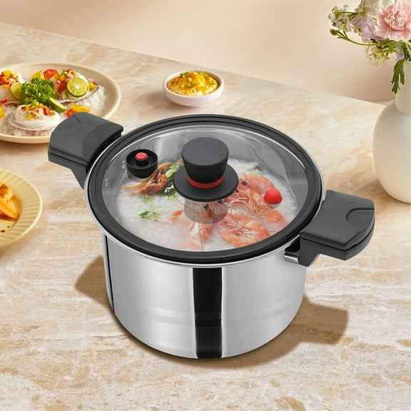 7.4Qt Pressure Cooker with KPA Micro Pressure Technology  Fast Cooking, Large Capacity, Safe & Durable for Family Meals, Compatible with Gas, Induction & Electric Stoves