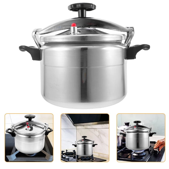 Supvox Aluminum Alloy Pressure Cooker for Home Use Silver Ergonomic Handle 7L Safe and Easy to Clean