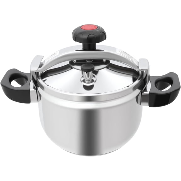 7.4Quart Stainless Steel Cooker, Canner with Spring Valve Devices Single Valves,Saves 70% Cooking Time,Multi-Cooker for Gas&Induction Family Commercial Use (7.4 Quarts)
