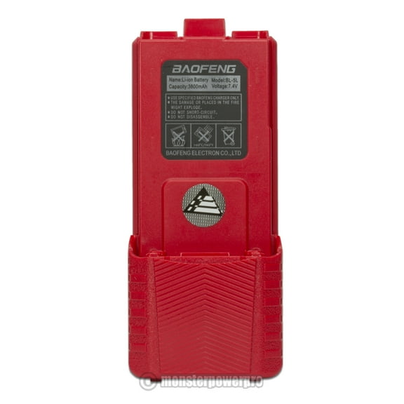 7.4V 3800mAh Li-Ion Rechargeable Battery For Baofeng UV-5R UV-5R-L BF-F8 BF-F8+ BF-F9 Portable Two-Way Radio _Red