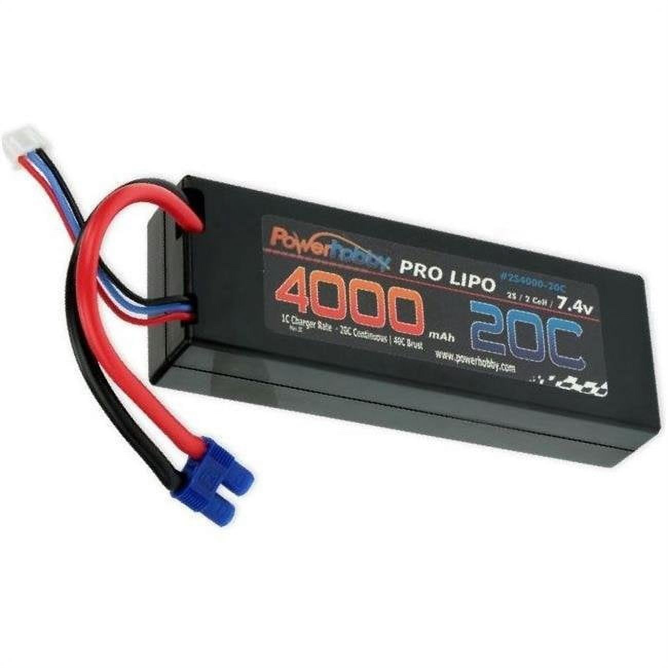 7.4V 4000mAh 2S 20C LiPo Battery Pack with EC3 Plug Hard