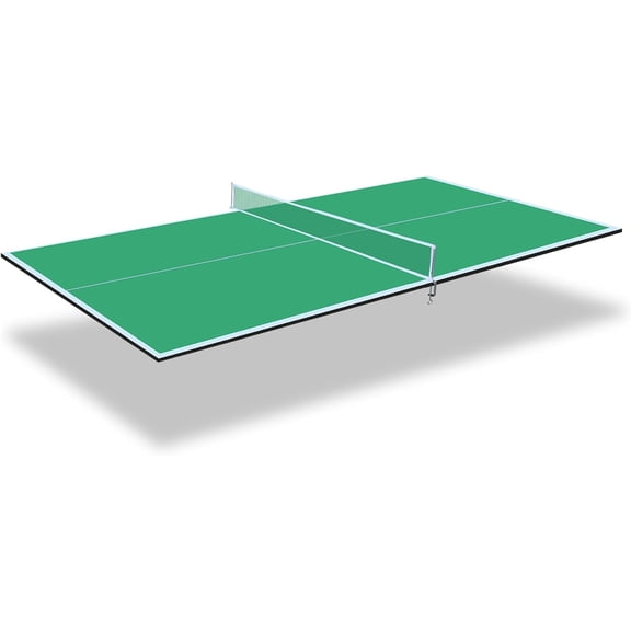 7 * 4ft Portable Ping Pong Table Top, Foldable Ping Pong Table Topper for Pool Table with Net & Premium Foam Padding