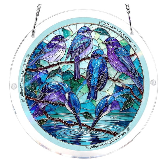7.4in Sun Catcher Puzzle – Portable Acrylic Puzzle Suncatcher for Travel, for Window Hanging A