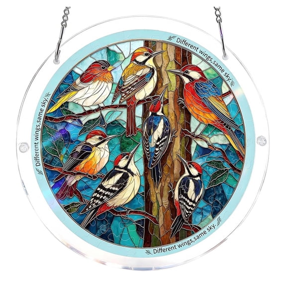 7.4in Sun Catcher Puzzle – Portable Acrylic Puzzle Suncatcher for Travel, for Window Hanging D