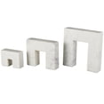 thumbnail image 1 of 7",5",3"H White Marble Square Arch Abstract Sculpture with Varying Sizes, by DecMode (3 Count), 1 of 9