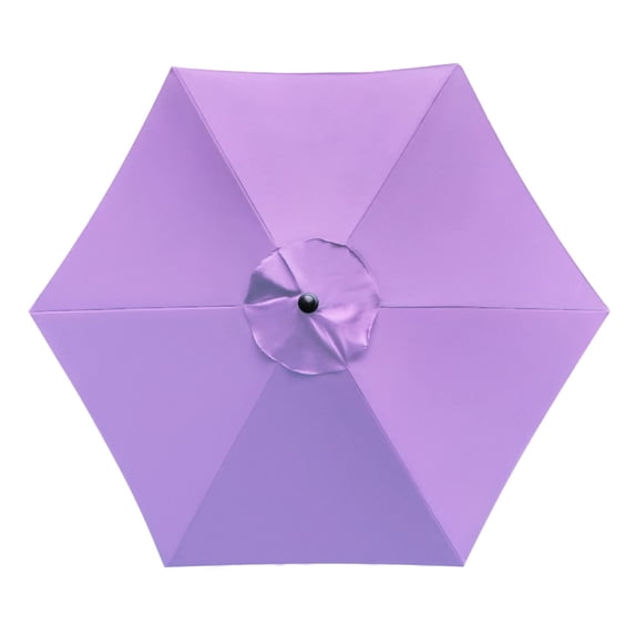 Bibana Replacement Canopy for 7.5ft Patio Umbrella, Market Umbrella Top with 6 Ribs, Outdoor Umbrella Cover (Purple)