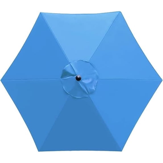 Bibana Replacement Canopy for 7.5ft Patio Umbrella, Market Umbrella Top with 6 Ribs, Outdoor Umbrella Cover (Blue)
