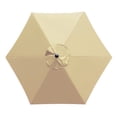 thumbnail image 1 of Bibana Replacement Canopy for 7.5ft Patio Umbrella, Market Umbrella Top with 6 Ribs, Outdoor Umbrella Cover (Tan), 1 of 6