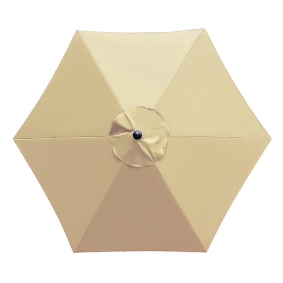 Bibana Replacement Canopy for 7.5ft Patio Umbrella, Market Umbrella Top with 6 Ribs, Outdoor Umbrella Cover (Tan)