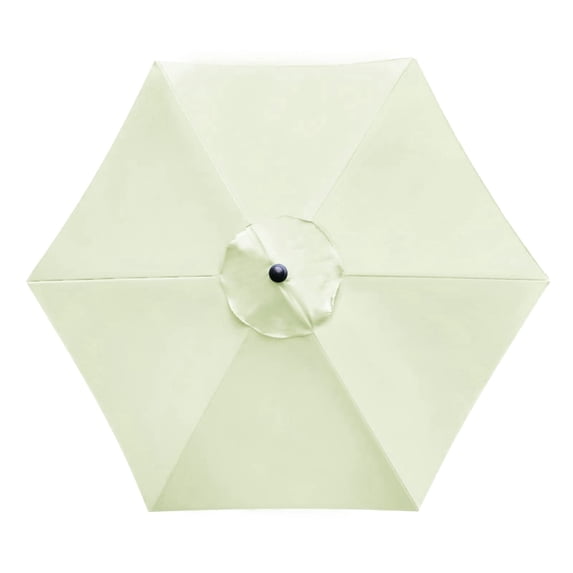 Bibana Replacement Canopy for 7.5ft Patio Umbrella, Market Umbrella Top with 6 Ribs, Outdoor Umbrella Cover (Beige)