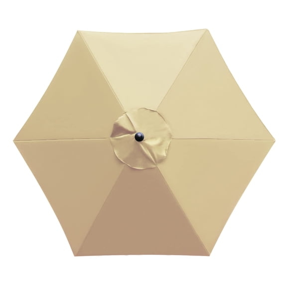 Bibana Replacement Canopy for 7.5ft Patio Umbrella, Market Umbrella Top with 6 Ribs, Outdoor Umbrella Cover (Tan)
