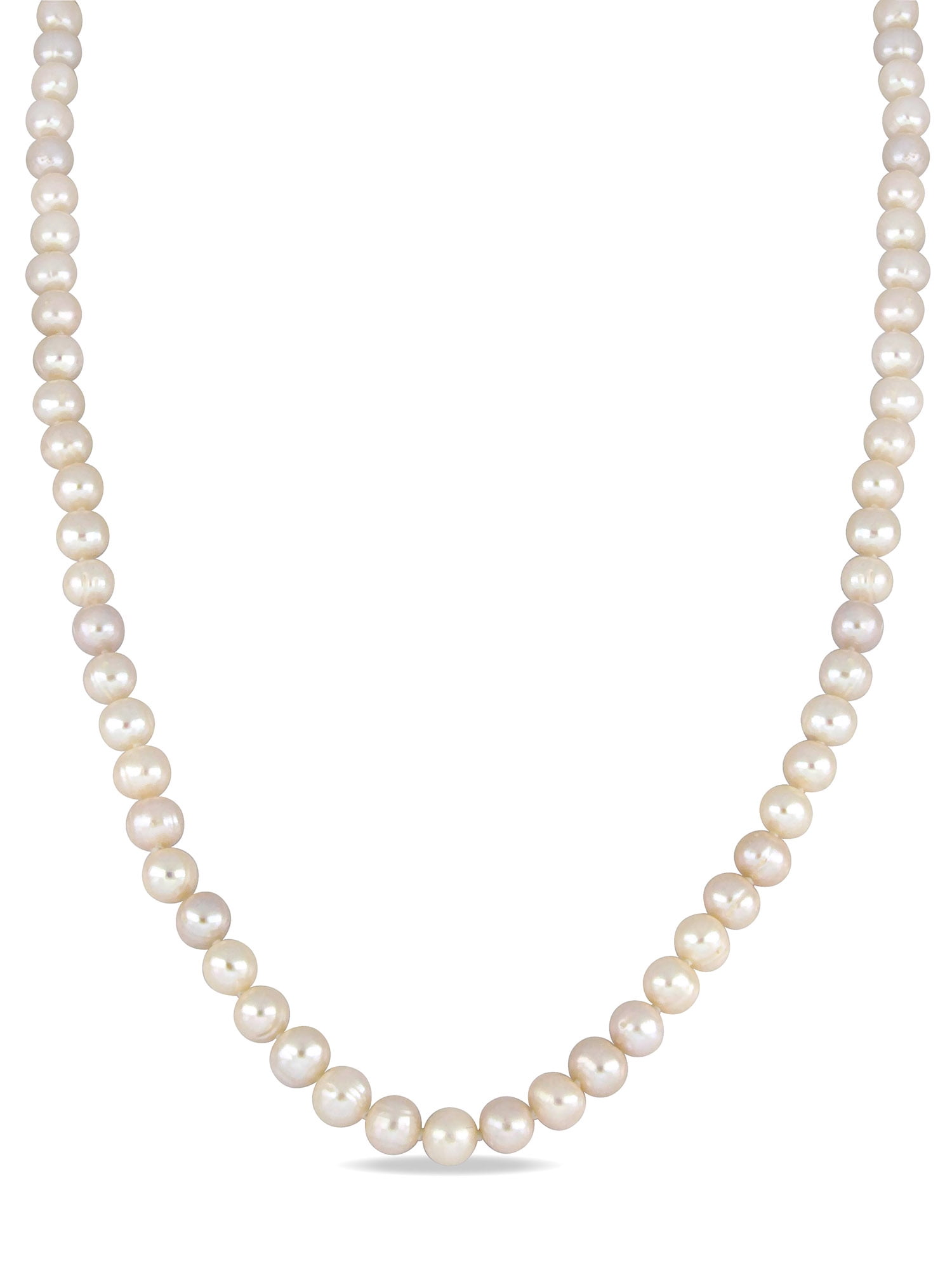 7.5 8mm Freshwater Cultured Pearl Graduated Strand Necklace