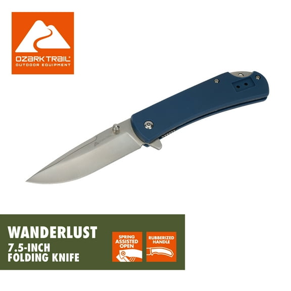 Ozark Trail Wanderlust 7.5 inch Folding Knife Blue