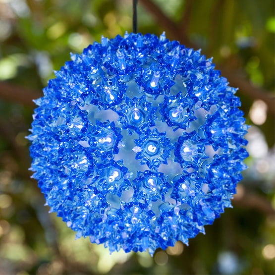 7.5" Blue LED Starlight Sphere Outdoor Hanging Ball Lights Christmas Balls, Outdoor Party Lights Sphere Lights