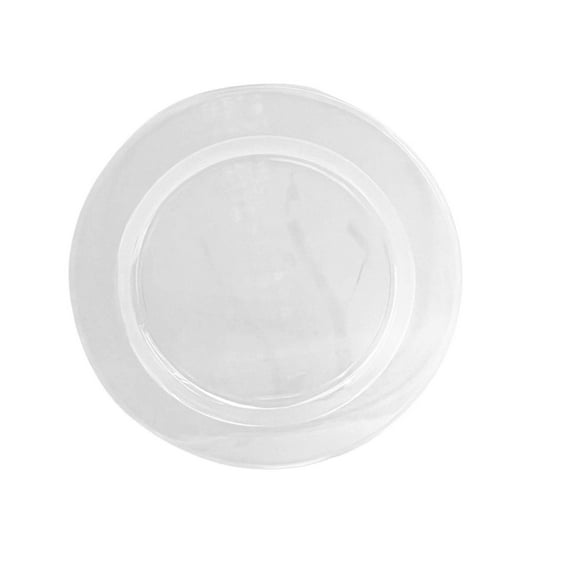 7.5" Clear Magnificence Heavy weight Plastic Dinner Plate: 3CT