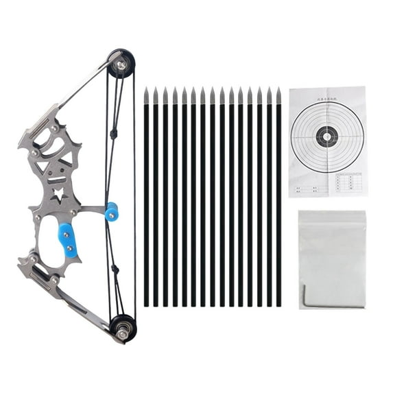 7.5" Compound Bow and Arrow Set, Archery Bow Set Left and Right Hand, Cool Gadget, RH/LH, for Target Shooting Outdoor Sports Fun Games