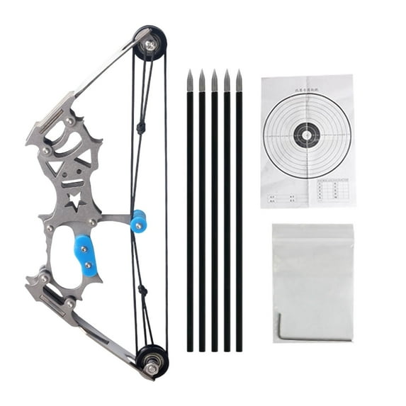 7.5" Compound Bow and Arrow Set, Archery Bow Set Left and Right Hand, Cool Gadget, RH/LH, for Target Shooting Outdoor Sports Fun Games