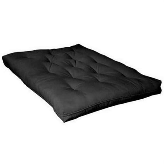 7.5" Deluxe Innerspring Futon Pad Black