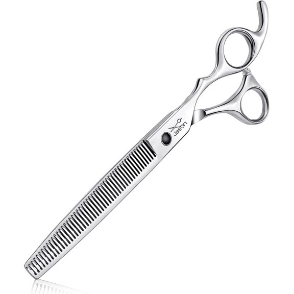 7.5" Dog Grooming Thinning Blending Scissor, Ergonomic Pet Grooming Thinner Blender Shears Cat Trimming Texturizing Kit with Offset Handle Christmas Gift