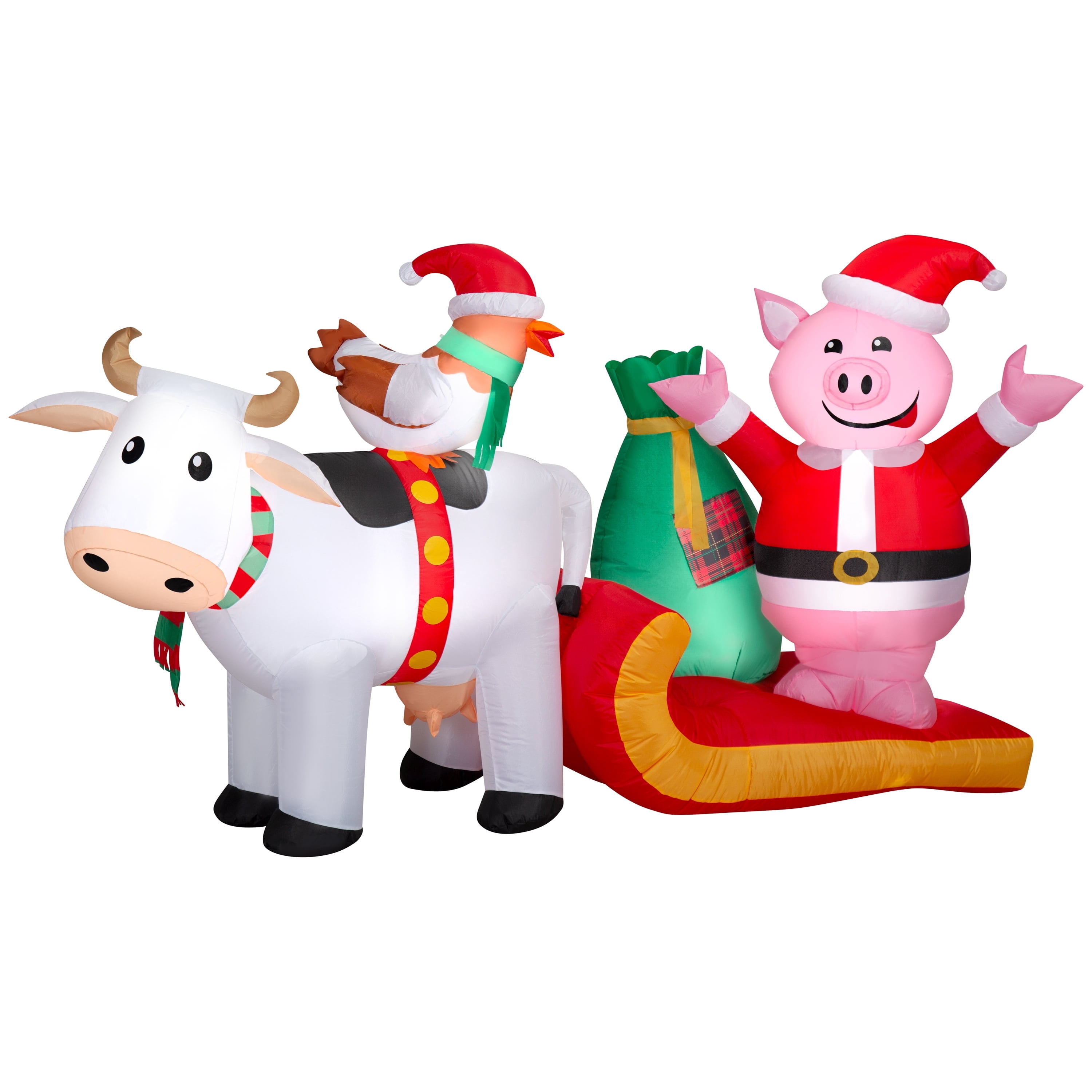 Multicolor Farm Scene Christmas Airblown Yard Inflatable, 7.5', by Holiday Time