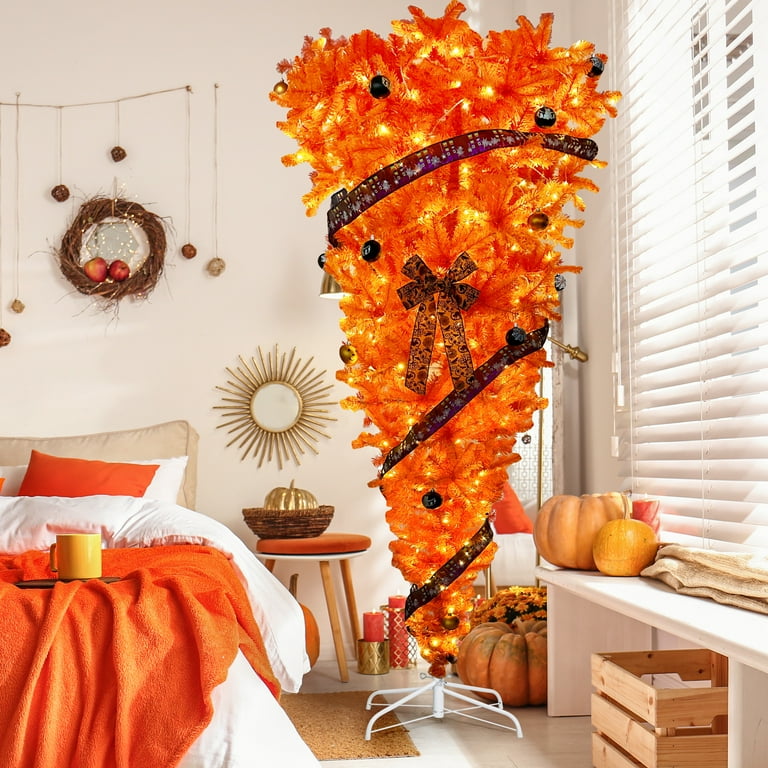 Orange cheap christmas tree