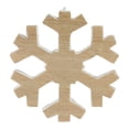 thumbnail image 1 of Northlight 7.5" Brown and White Snowflake Christmas Tree Topper - Unlit, 1 of 5