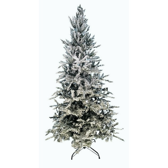 7.5' Flocked Balsam Fir Prelit Artificial Christmas Tree with AlwaysLit Technology