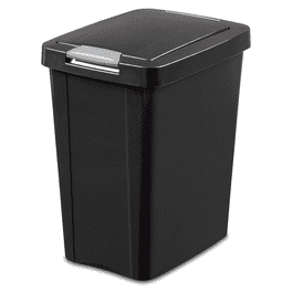 Garbage シングル Sterilite 13.2 Gal. SwingTop Wastebasket Plastic, Black