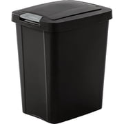 7.5 Gallon Touch Top Trash Can, Black Kitchen Wastebasket with Lid