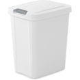 thumbnail image 1 of 7.5 Gallon TouchTop Wastebasket Trash Can with Pop Up Lid for Kitchen, Bathroom, Mudroom or Office, 4 Pack, White, 1 of 9