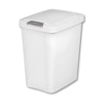 thumbnail image 1 of 7.5 Gallon White Wastebasket with Touch-Open Lid: Ideal Office Trash Can, Under Sink Trash Can, Or Garbage Can with Lid for Kitchen, Bathroom, Mudroom, 1 of 7