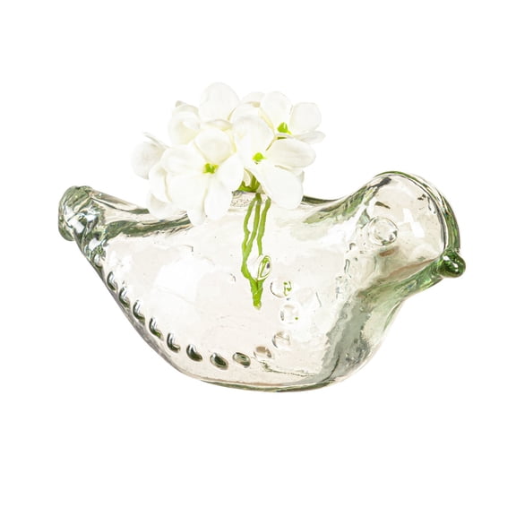 7.5" Glass Bird Shaped Vase