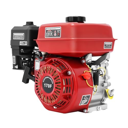 7.5 HP 4 Stroke Gas Powered Engine Motor, 212CC 3000W Go Kart Engine with Air Cooling System, 170F Horizontal Shaft Engine for Go Karts, Lawnmowers, Water Pumps$$Tools