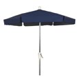 thumbnail image 1 of 7.5' Hex Garden Umbrella 6 Rib Push Up Bright Aluminum with Navy Blue Vinyl Coated Weave Canopy, 7GPUA-Navy Blue, 1 of 1