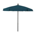 thumbnail image 1 of 7.5' Hex Garden Patio Umbrella 6 Rib Push Up Champagne Bronze with Teal Vinyl Coated Weave Canopy, 1 of 1