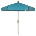 thumbnail image 1 of 7.5' Hex Home Garden Tilt Umbrella 6 Rib Crank White with Teal Vinyl Coated Weave Canopy, 1 of 2