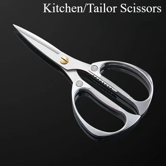 7.5" Home Kitchen Scissors Sharp Stainless Steel Gold Cutting Sewing Shear Us