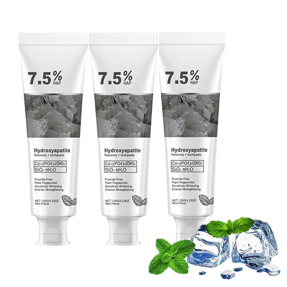 7.5% Hydroxyapatite Toothpaste, Hydroxyapatite Toothpastes for Enamel Protection and Tooth Strengthening, Repair and Protect Toothpaste