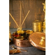 7.5 Inch Dia Handcrafted Indian Spice Box Copper