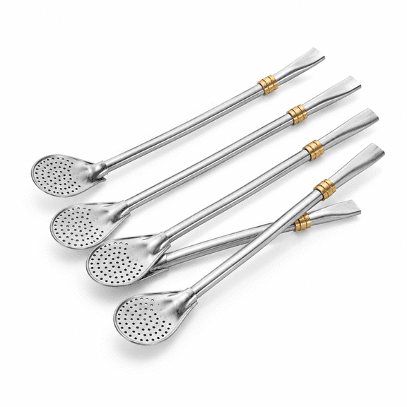 7.5 Inch Food-grade Stainless Steel Yerba Mate Straw Bombilla with Spoon and Filter