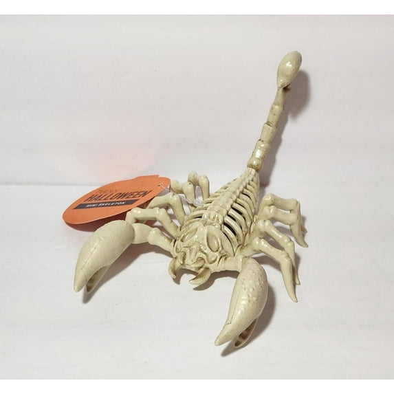 7.5 Inch Happy Halloween Crazy Bones Scorpion Skeleton Prop with Poseable Tail