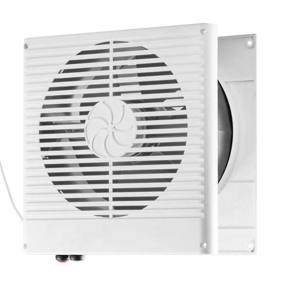 7.5 Inch Room to Room Fan, Through Wall Fan with 180 CFM & Quiet AC Motor, Bi-Directional Airflow for Kitchen Laundry Workshop