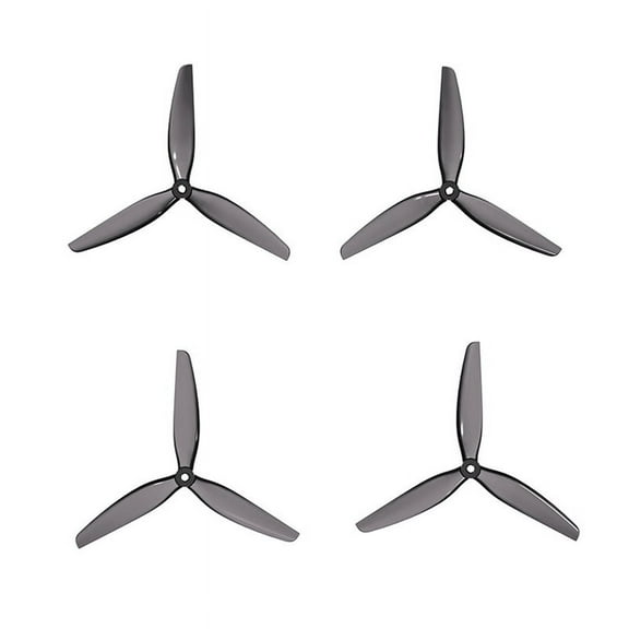 7.5 Inch Tri-Blade Propellers 4PCS Transparent Grey CW/CCW Props for FPV Racing Drones and Brushless Motors