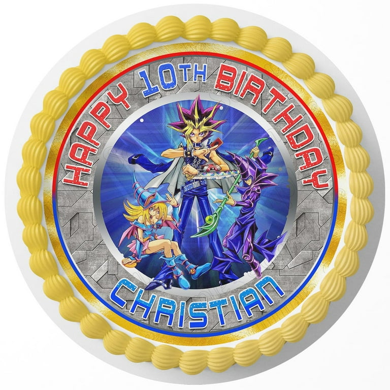 7.5 Inch YuGiOh Cake Topper - Round Edible Birthday Cake